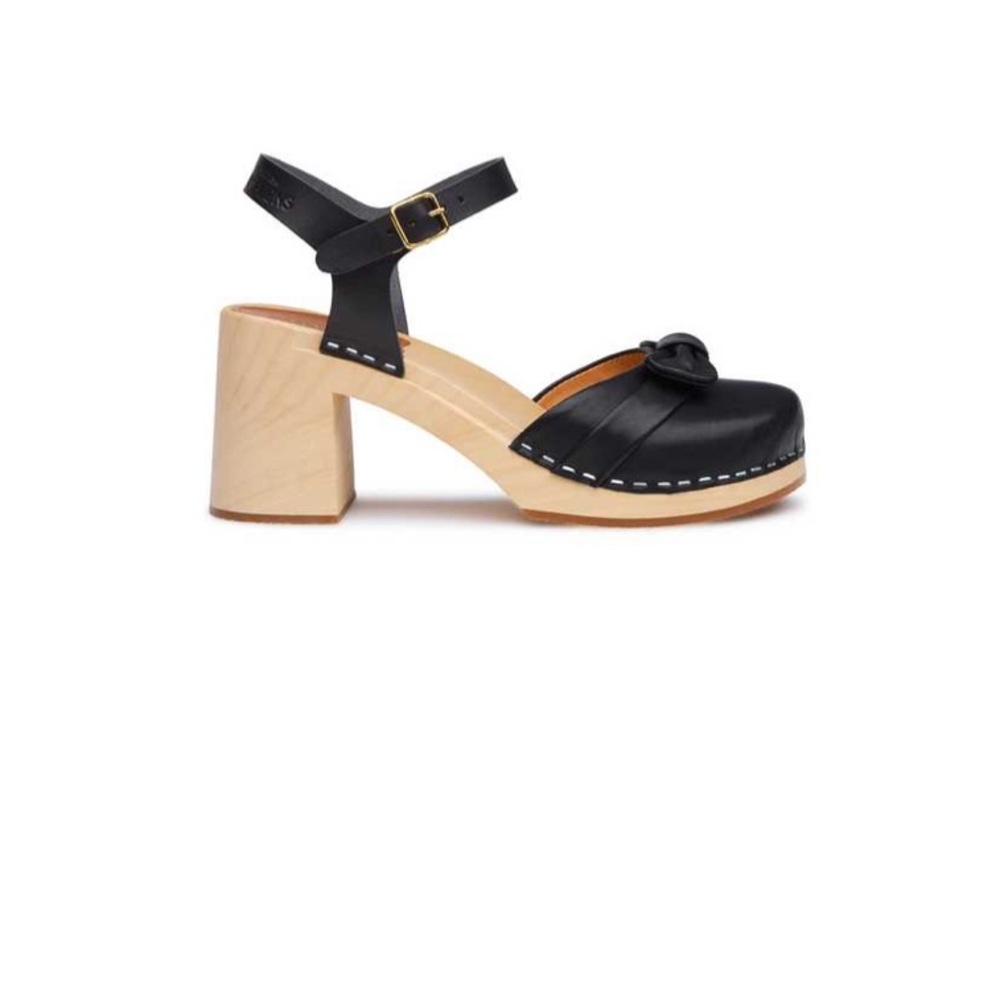Free People Swedish Hasbeens NWT Bow Covered Sandal Clog Love❤️ - Picture 3 of 12